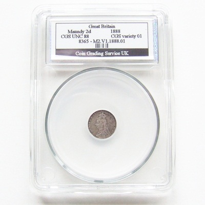 (image for) 1888 VictoriaI Silver Maundy 2d - CGS UNC 88