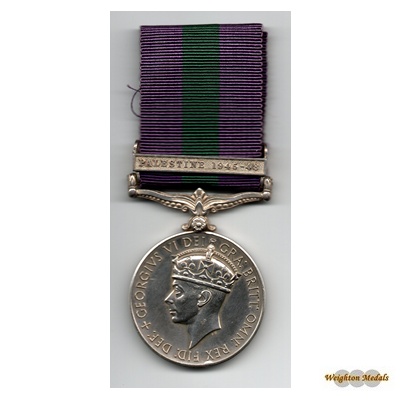 (image for) General Service Medal - Palestine 1945-48 - Pte. J Clements