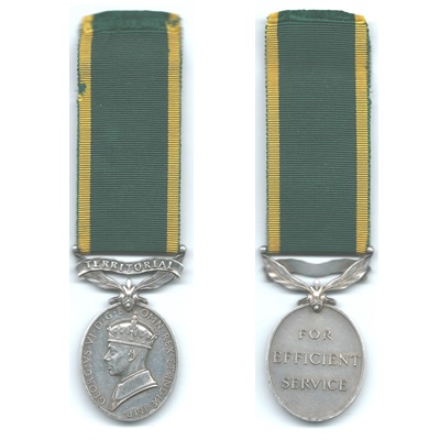 Efficiency Medal – Territorial - Bdr. P J Fenlon - Click Image to Close