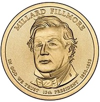 2010 (D) Presidential $1 Coin - Millard Fillmore