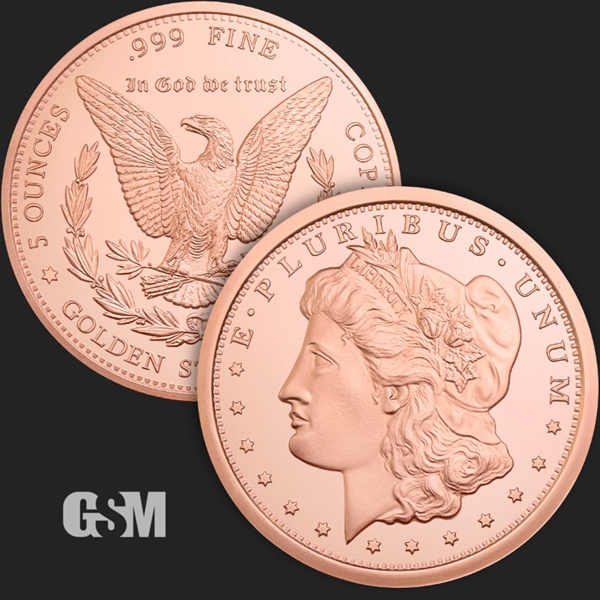 (image for) 5oz Copper Round - MORGAN