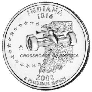 2002 - Indiana State Quarter (D) - Click Image to Close