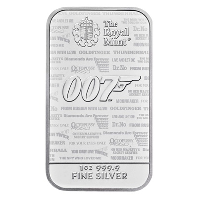 (image for) 1oz Silver Bar - JAMES BOND