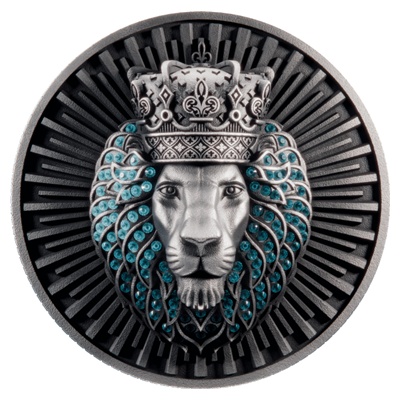 (image for) 2oz Chad Silver Coin - KING OF THE JUNGLE - 3D-PRINTED