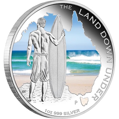 2013 1oz Silver Proof - SURFING