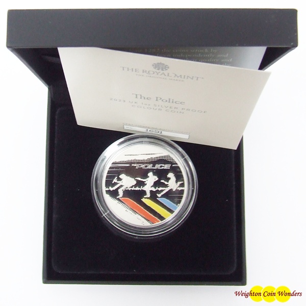 (image for) 2023 1oz Silver Proof Colour Coin - THE POLICE