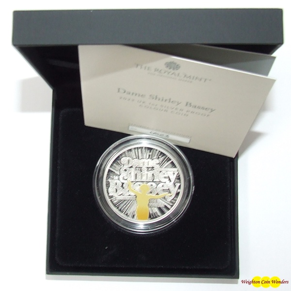 (image for) 2023 1oz Silver Proof Colour Coin - DAME SHIRLEY BASSEY