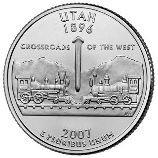 2007 - Utah State Quarter (P) - Click Image to Close