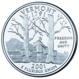 2001 - Vermont State Quarter (P) - Click Image to Close