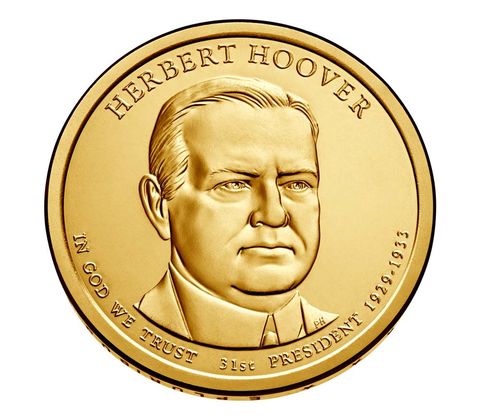 2014 (D) Presidential $1 Coin - Herbert Hoover