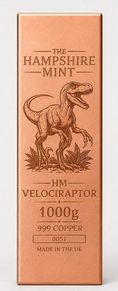 (image for) 1 Kilo Copper Bar - Velocirapter
